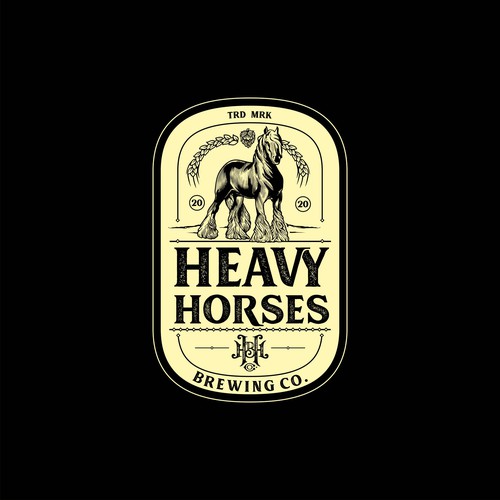 Vintage horse logo for a local brewery Diseño de F.canarin