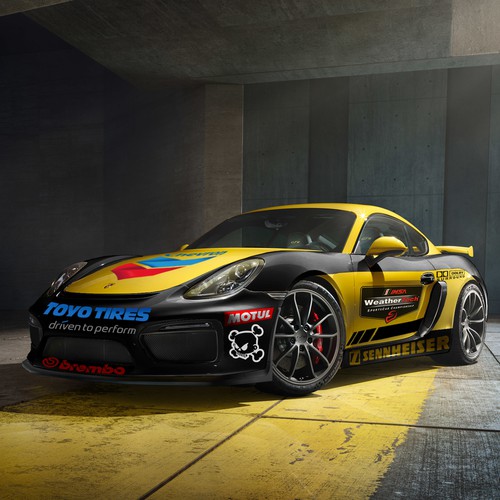 Porsche gt4 race car | Car, truck or van wrap contest | 99designs