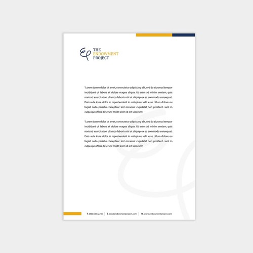 Clean, simple note design, The Endowment Project Design von Artkananta