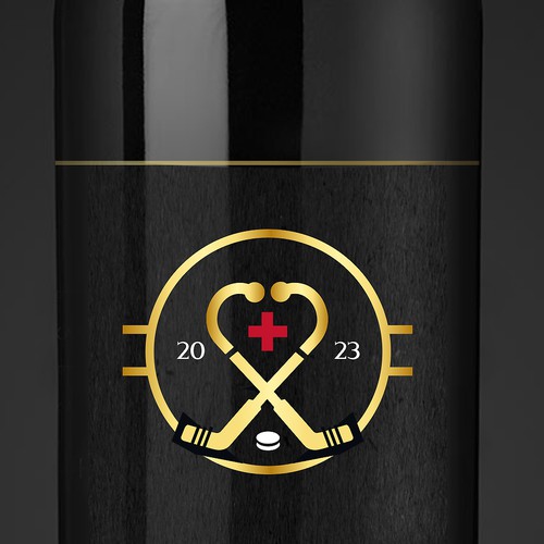 Wedding Wine Bottle Logo Design Design by Fortuna Design