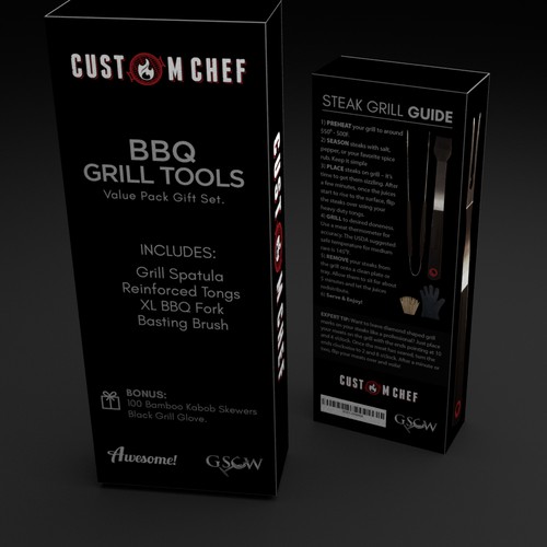 Custom BBQ Grill Tools Package - New Brand. Your help needed! Design réalisé par RB_studio