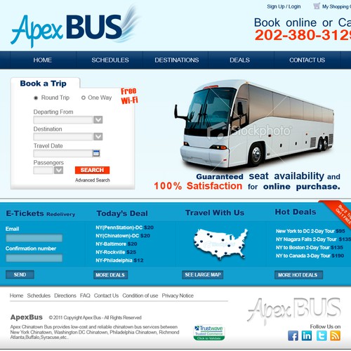 Help Apex Bus Inc with a new website design Design by La goyave rose