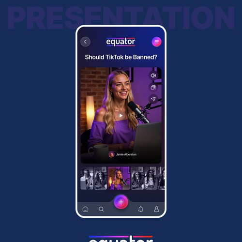 Designs | Equator app discussion page | Web page design contest