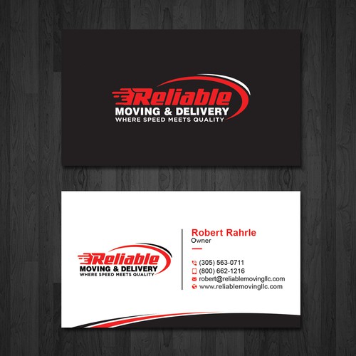 Business Card Design for Moving Company Diseño de Create_Point