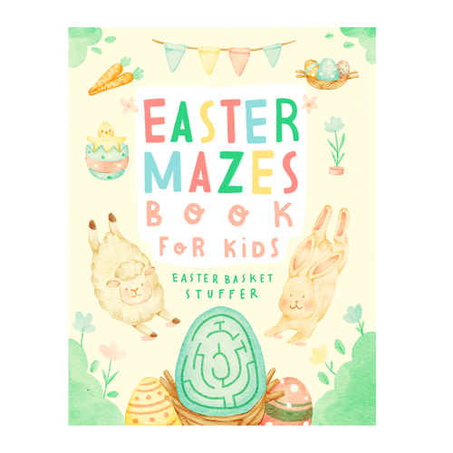 Book Cover For Easter Activity Book for Kids (Buchcover für Ostern) Design by jiah.z