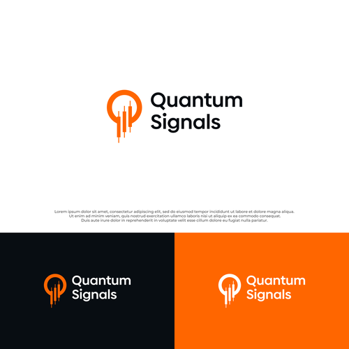 Logo for software company that does GenAI + Quantum for Trading - Quantum Signals Design by dir.de