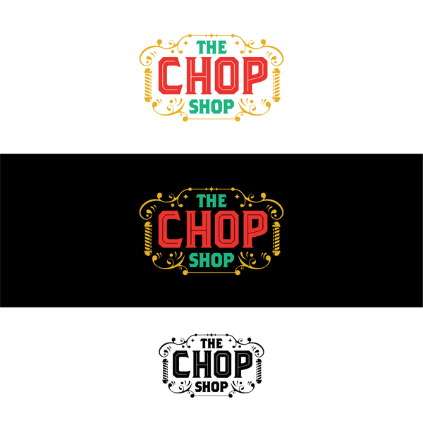 Vintage Classic Ornament Barbershop Logo 