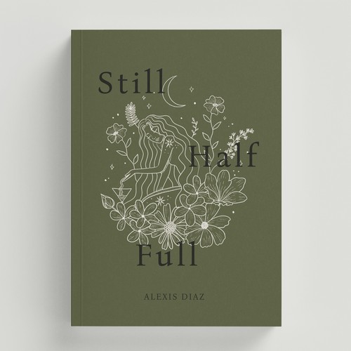Self-Love, Positivity, healing through heartbreak Minimal Modern Poetry book cover design Design by Lian Nida
