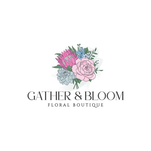 A gorgeous eye catching logo design for a new floral boutique Design by Betula♥️