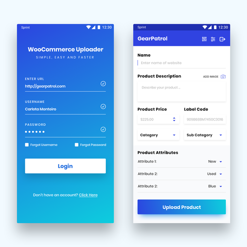Create UI/UX for custom Android app Design by David Ferretti
