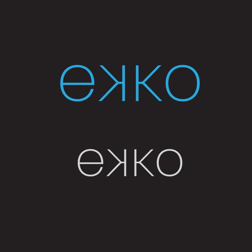 SIMPLE LOGO - ekko Letters then dm after Design by kyzul studio