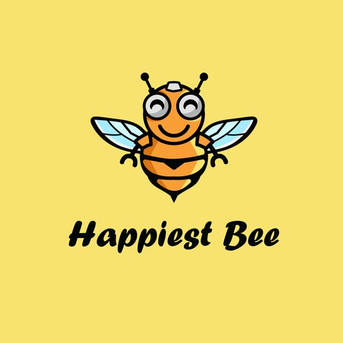 Design a cute, happy logo for Happiest Bee.-ontwerp door B"n"W