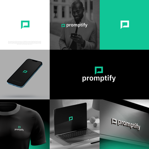Modern, Simple and Sleek Logo for Promptify.com Design by GIRMEN