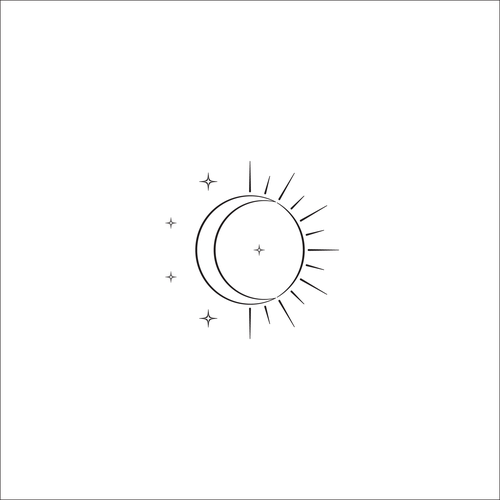 Sentimental Sun, Moon & Stars Tattoo-ontwerp door thexyz