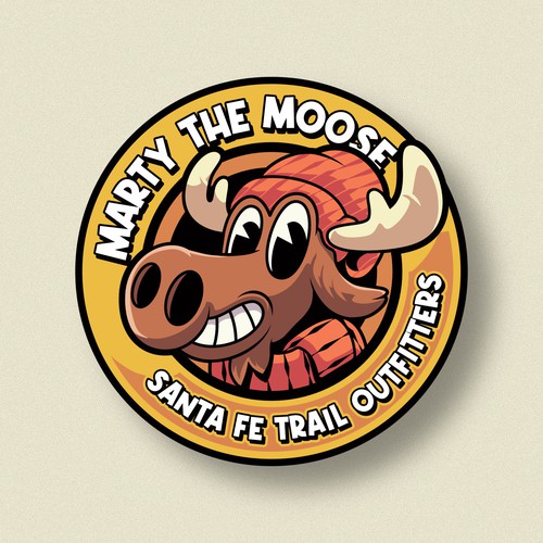 Marty Moose Sticker Design by Foursecond