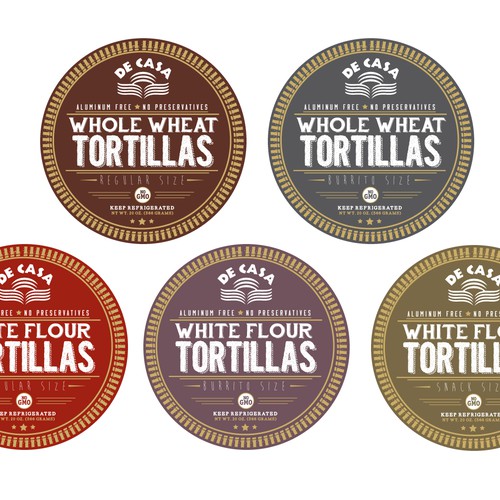 Create a new label for our natural tortillas Diseño de AR Design+Print