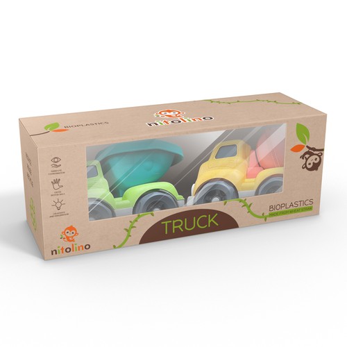 "Playful packaging design for a sustainable children toys brand" Design by Packagingholic