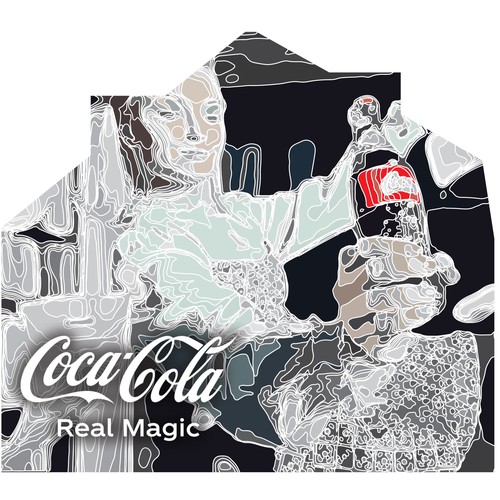 Artistic mural design for Coca-Cola Zero in Brussels Diseño de Andelaro