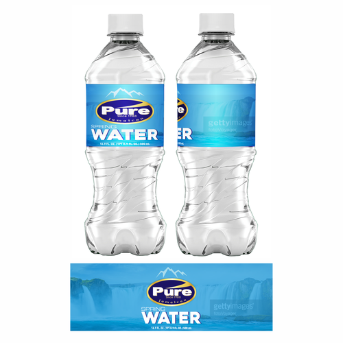 Pure Spring Water - Modern Water Label Design | Product packaging contest