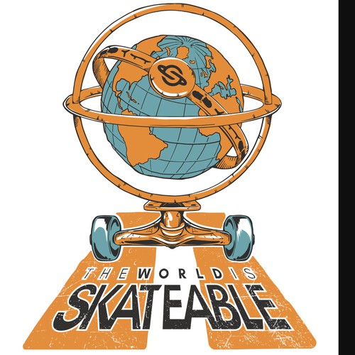 The World is Skateable ... and we need an awesome tee design Design réalisé par lilianiartha