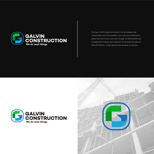 galvin construction logo Design by Giovani.M