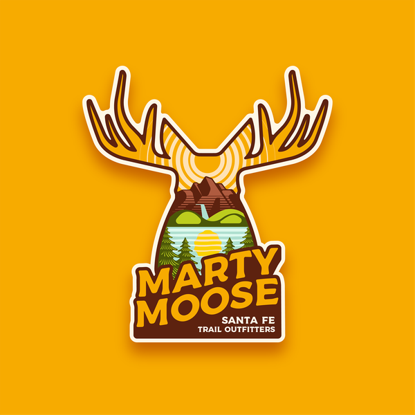 Design by Pixelax titled "Marty Moose Sticker"