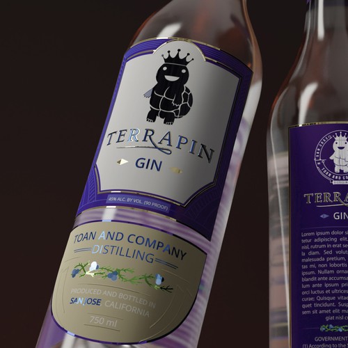 Gin Bottle Label Design by Antidotooo™