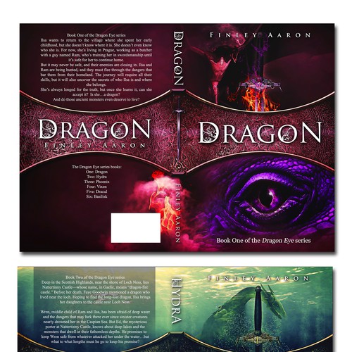 コンペ「Book Covers for the first 3 books in my YA urban fantasy series, Dragon Eye—more books to come!」のデザイン by Bandreiさん 