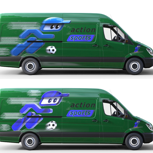 Create a modern 3d/animated logo design ready to promote and wrap large van Design von Roman Litvin