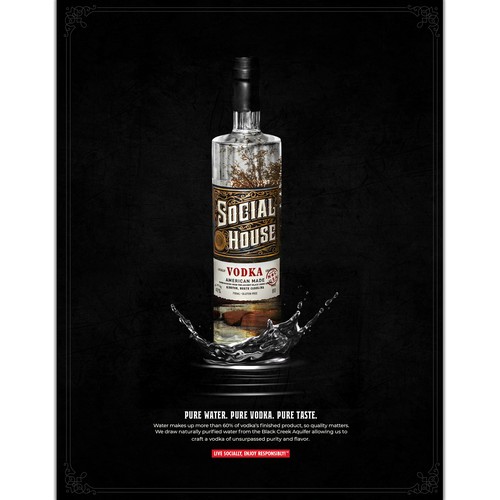 Seeking  Creative Ad for Premium Vodka!! Design réalisé par MontzDesign