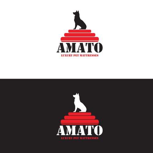 AMATO modern/luxury dog bed logo Design by Pele Lazicic