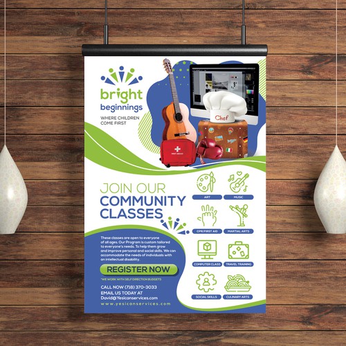 Design an Engaging Flyer for Community Classes Design by Dzhafir