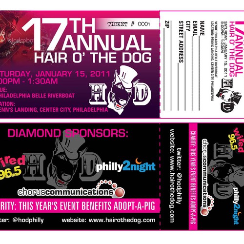 Black Tie Event Ticket Design Design by kyLE27