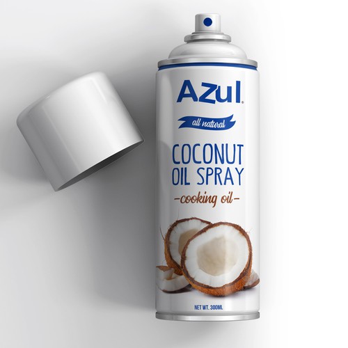 Create Product Extension for Azul Coconut Product - Azul Coconut Oil Spray Design by Kusanagi Studios