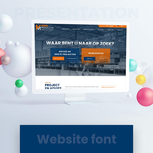 Creative website templates for a leading pallet racks company_ Meermagazijn Design por MercClass