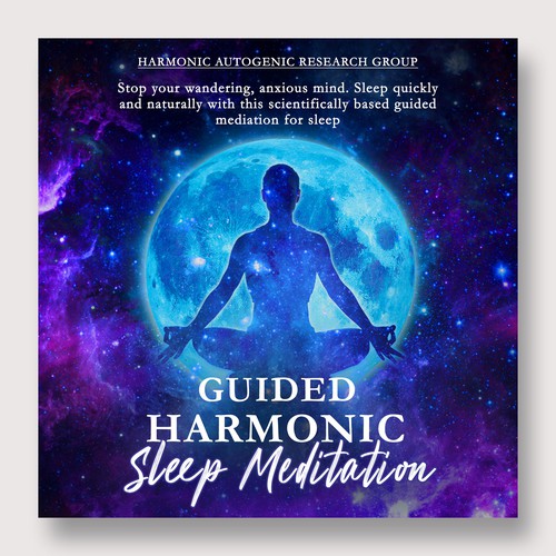 Design an abstract dark on dark sleep meditation book cover Design by The Cloud Digital