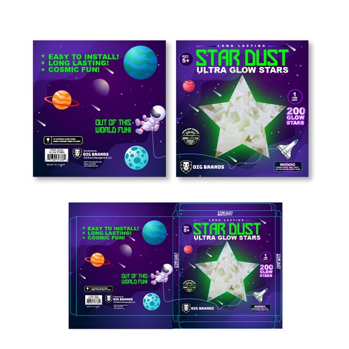 コンペ「Redesign Glow in the dark stars packaging」のデザイン by Dilenyさん 