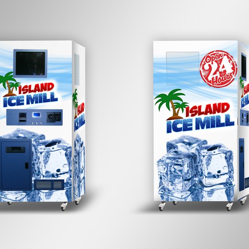Create a vinyl wrap for a ice vending machine Design by Worker218