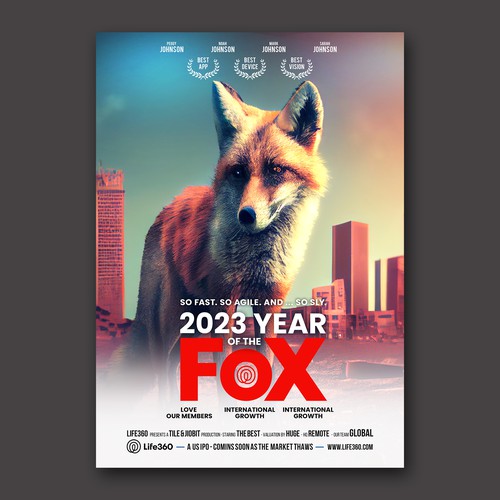 Life360 2023 Year of the Fox Poster Design by YaaFattaah.YaaRazzaaq