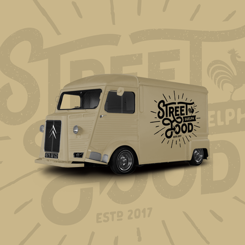 Create a trendy, vintage-inspired logo for a new Food Truck! Design by GURU23