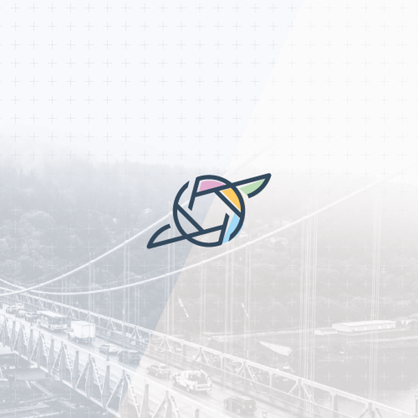Minimalistic hummingbird logo