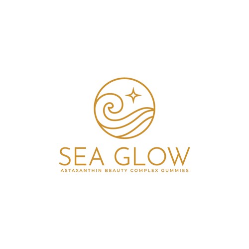 Lux Beauty Gummy Supplement made from Algae - "Sea Glow" Design by THE DESIGNSTER