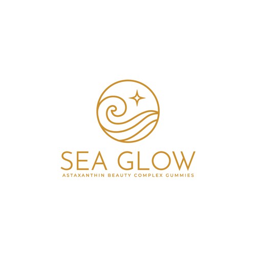 Lux Beauty Gummy Supplement made from Algae - "Sea Glow" Design by Monk Brand Design