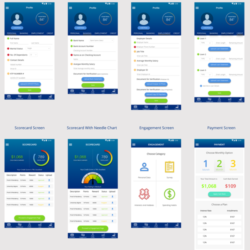 Mobile apps platform to help people get instant cash personal loan.  App design contest