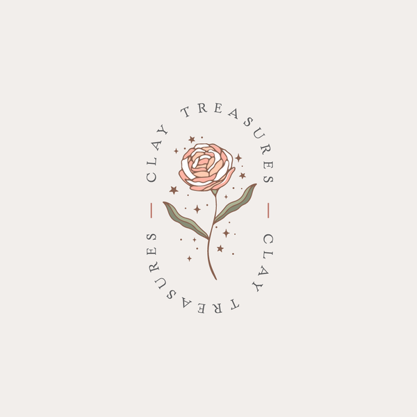 Clay Treasures – Feminine Floral Logo Design