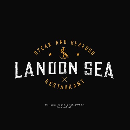 Restaurant logo going on a side of a boat Design by Jacob Gomes