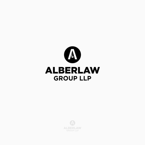 Law office firm logo keep Alber Law separate it looks better Design by njlmddn