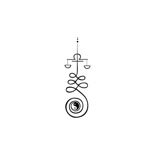 Unalome/Libra Scales Wrist Tattoo Design by RadeM