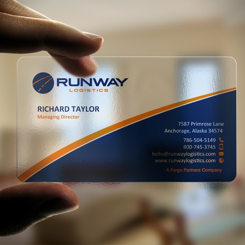 Runway Logistics Business Card Design by chandrayaan.creative
