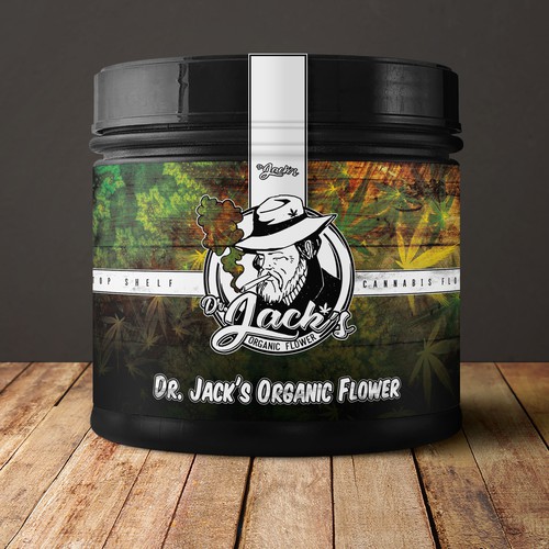 Cannabis Modern GLASS JAR Label Product label contest